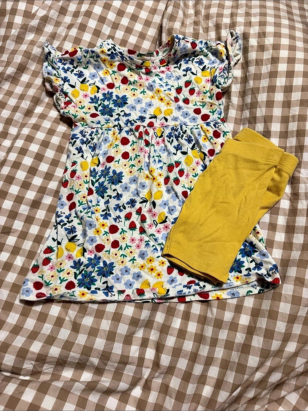 Old Navy Girls Floral Dress & Bike Short Size 2T